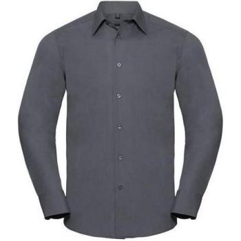 Camisa de manga larga Russell Collection para hombre en polialgodón
