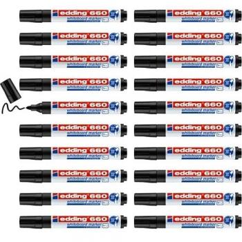 Marcador Edding 660 20 Unidades – Fieltro Borrable, Ideal para Conferencias