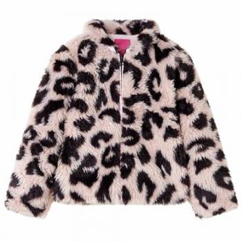Giacca da Bambina in Pelliccia Sintetica Rosa Chiaro 116