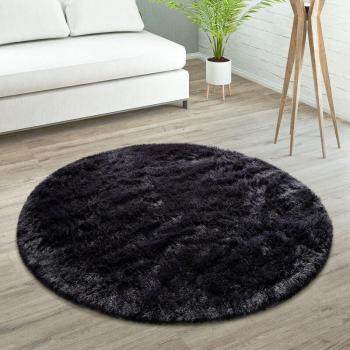Tapis Salon Rond Fausse Fourrure 80 cm
