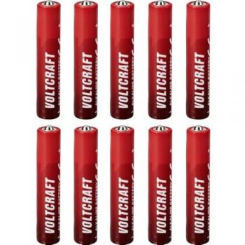 VOLTCRAFT 10-Pack AAAA 1.5V Alkaline Batteries 500mAh