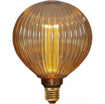 Goldene E27 Globe LED-Lampe G125 1W 1800K Softglow