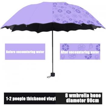 Anti-UV Windproof 3-Folding Umbrella for Ladies