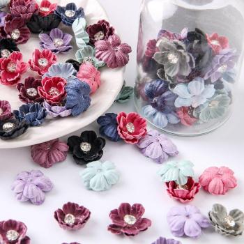 Décorations florales en strass, 10 têtes de marguerite