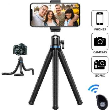 APEXEL Flexible Tripod Stand for DSLR, GoPro, and Phone