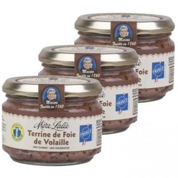 Lot Triple de terrines de foie de volaille – pot 180 g