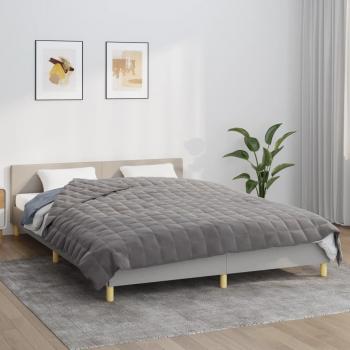 VidaXL Weighted Blanket Gray 86.6x92.5 24.3 lb Fabric