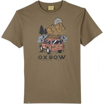 T-shirt Oxbow Treck Court Marron Noir Orange