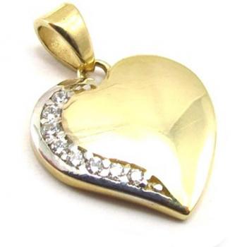 Joyero Corazón con Piedras Brillantes Oro