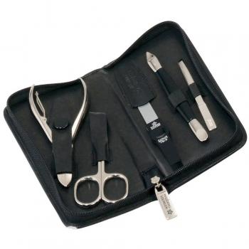 Elegantes Maniküre-Etui von Pfeilring, 5 tlg. aus Nappaleder