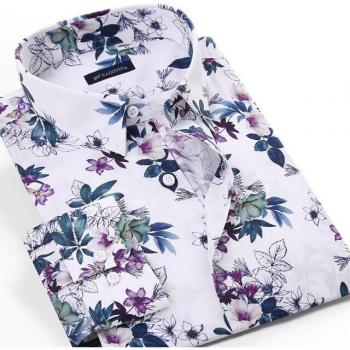 Camisa Hombre Estampado “Vibrante Blooms”