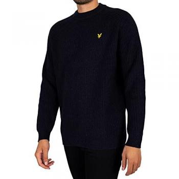 Suéter Lyle & Scott de Algodón y Lana Azul Marino para Hombre