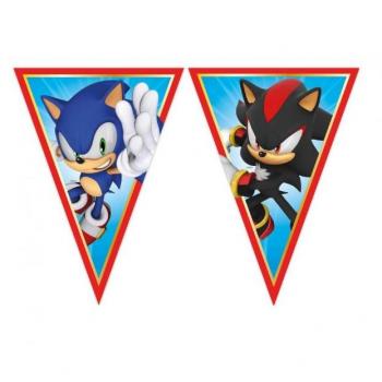 Guirlande d'anniversaire Sonic – deutsche Version, 2 m, FSC-zertifiziert,
