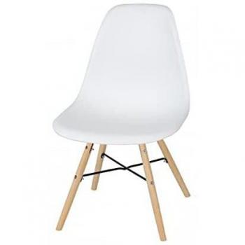 Sillas de Comedor Tapizadas GREATOOL, Juego de 2, 45x52x81cm, Estilo Nórdico, Color Blanco