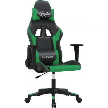 Sedia da Gaming Massaggiante Nero e Verde in Similpelle cod mxl 88033