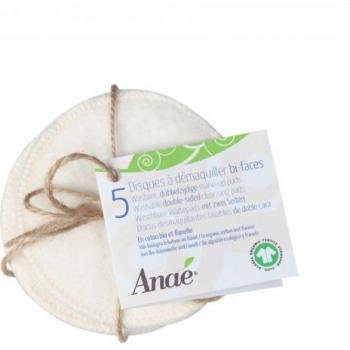 Reusable Organic Cotton Makeup Wipe Kit – ANAE, 5 Pieces, Wash & Repeat