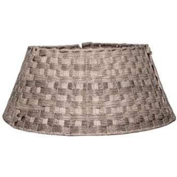 Samuel Alexander 40–58 cm Medium KD Plastic Wicker Rattan Woven Christmas Tree Skirt – Grey