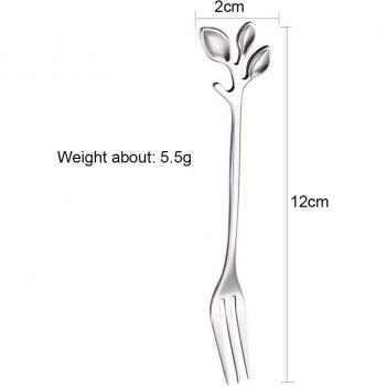 Colorful Stainless Steel Leaf Spoon Fork Set