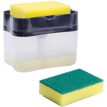 Dish Soap Container with Sponge Rack