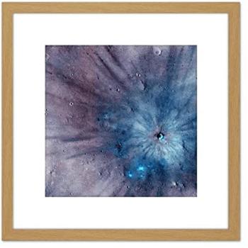 Celestial Trail: Mars Impact Clues – 8x8 Wooden Wall Mount