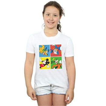White Mickey Mouse Friends Cotton Tee – Disney BI28589 for Children