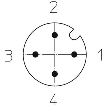 Lutronic 4-Pin M12 Connector 2m