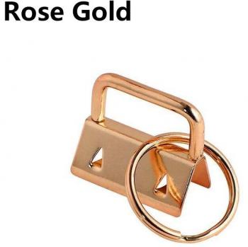 Llavero de muñeca de 26mm, anillo dividido y clip de algodón, 10 piezas