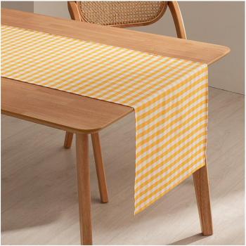 Camino Vichy Amarillo Gamusi 45x170 cm, Textura Suave y Resistente