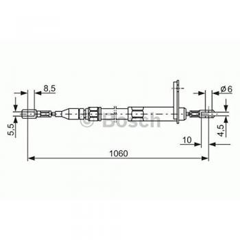 Bosch Handbremsseil Mercedes-Benz 2014200785