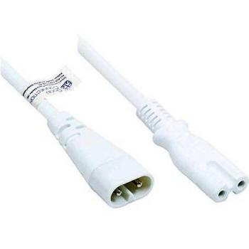 Rallonge USB Euro 2 m – Blanc, C8 droit → C7 Euro 8