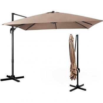 Ombrellone da Giardino con 8 Stecche e Rotazione Completa
