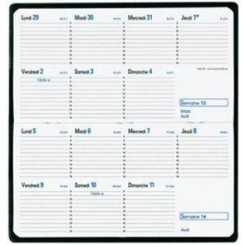 Quo Vadis Impala 2025‑2026 – Agenda civil – 8,8 × 17 cm – Noir