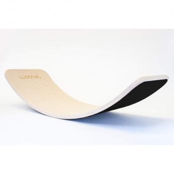 Wobbel Board, weiß gewaschen, Filzfarbe wählbar, Wobbel (schwarz)