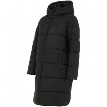 Mamelocap Noir : Manteau de Grossesse avec Capuche et Poches latérales en polyester recyclé