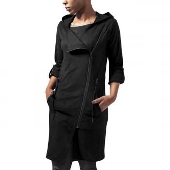 Urban Classic Faux Suede Parka – Black, M, Women