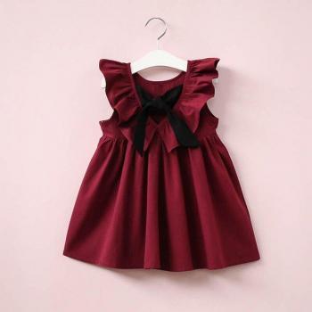 Vestido sin mangas para verano con lazo y espalda descubierta