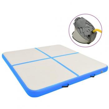 Vidaxl Tapis De Gymnastique Gonflable 200x200x10 Cm Avec Pompe