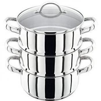 3-Piece Steamer by Judge, 20cm, Stainless Steel, Silver