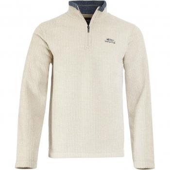 Weird Fish Newark Eco 1/4 Zip Fleece Ecru M