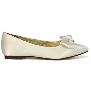 Ivory Cally Bow Bridal Pump Shoes – XY London Women's