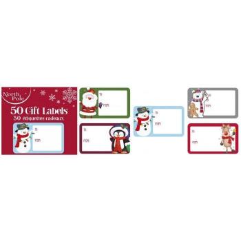 Autocollants de Noël joyeux Eurowrap (Pack de 50)