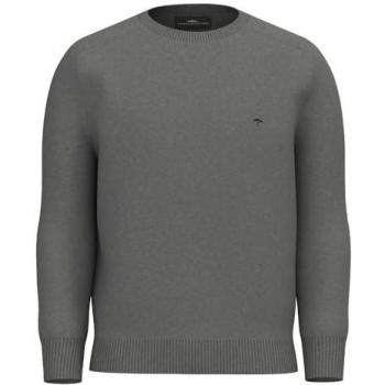 Logo‑Sticherei Herrenpullover FYNCH‑Hatton – Mittelgrau, M (Men)