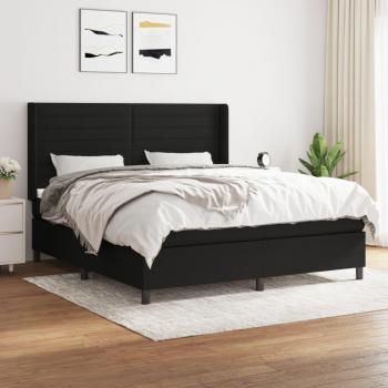 Vidaxl Boxspringbett 180x200 cm mit schwarzer Matratze