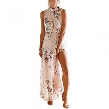Robe longue d'été pour femmes avec motifs floraux