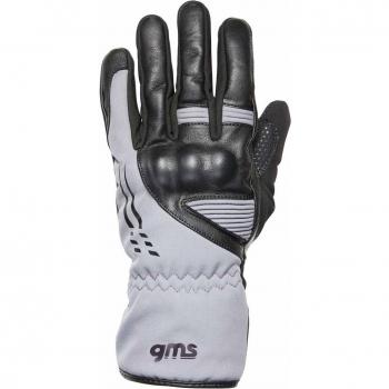 GMS Stockholm WP wasserdichte Motorradhandschuhe Schwarz Grau