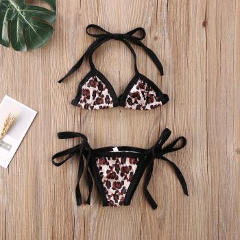 Toddler Leopard Halter Top Swimsuit