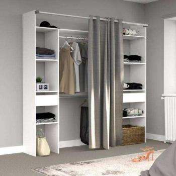 Vestidor Custom Color blanco mate opción D+G 198x200x48 cm