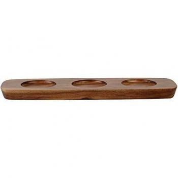 Artesano Brown Wood Dip Bowl Tray