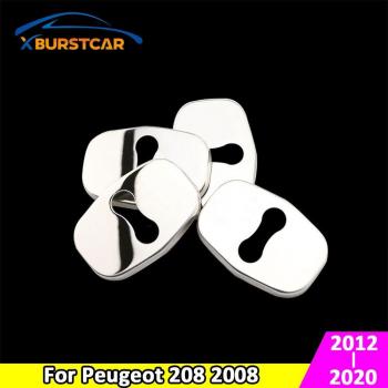 Xburstcar ABS Door Lock Covers for Peugeot 208