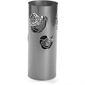 Paragüero Versa Flower Plateado, Metal, 19 x 49 x 19 cm